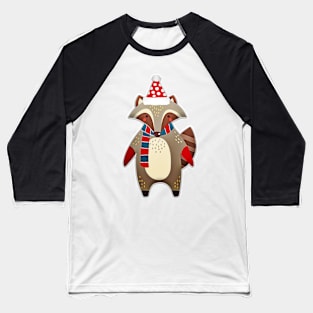 Merry Christmas Raccoon Baseball T-Shirt